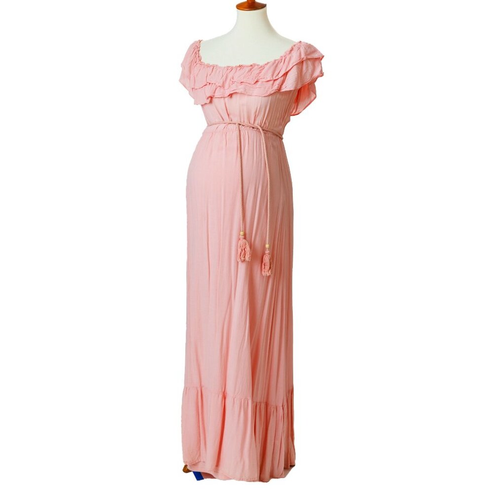 Chic Pink Boho Midi Dress - Size Medium (Dress Day)